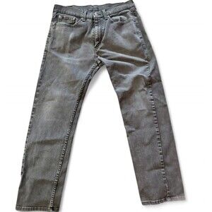 Levi's Mens Gray Straight Denim Jeans Cotton Medium Wash Stretch 5-Pocket